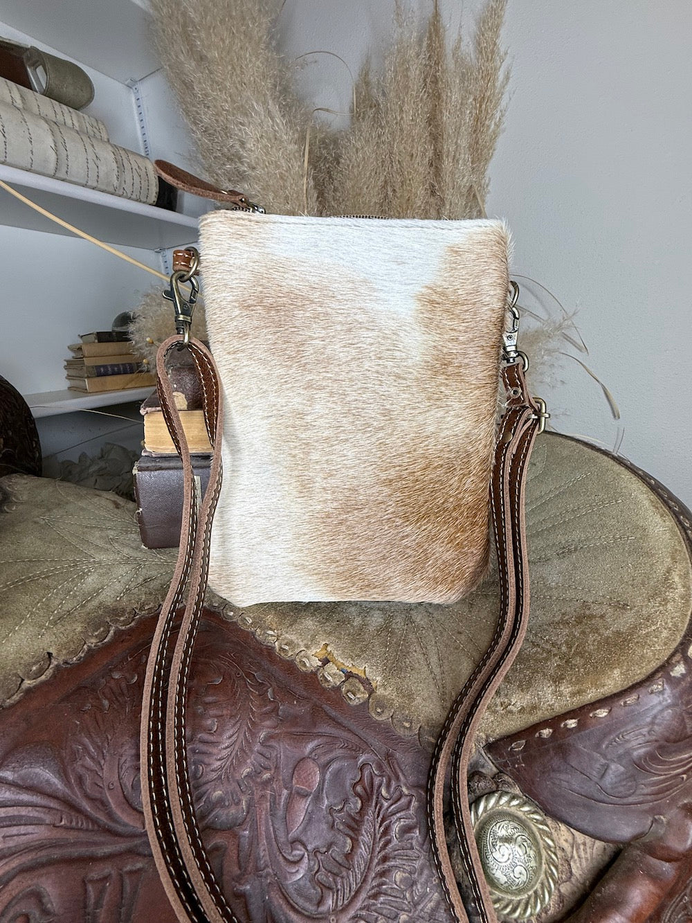 White and Brown Crossbody