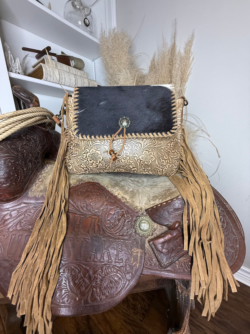 Lugia Leather and Hair on Bag