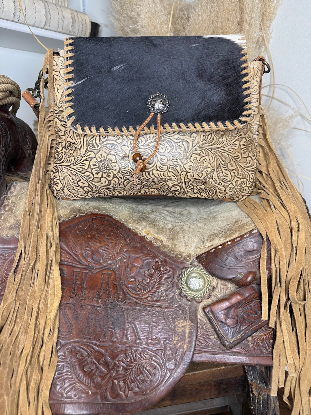 Lugia Leather and Hair on Bag
