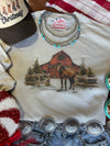 Western Winter Barn Christmas Sweatshirt