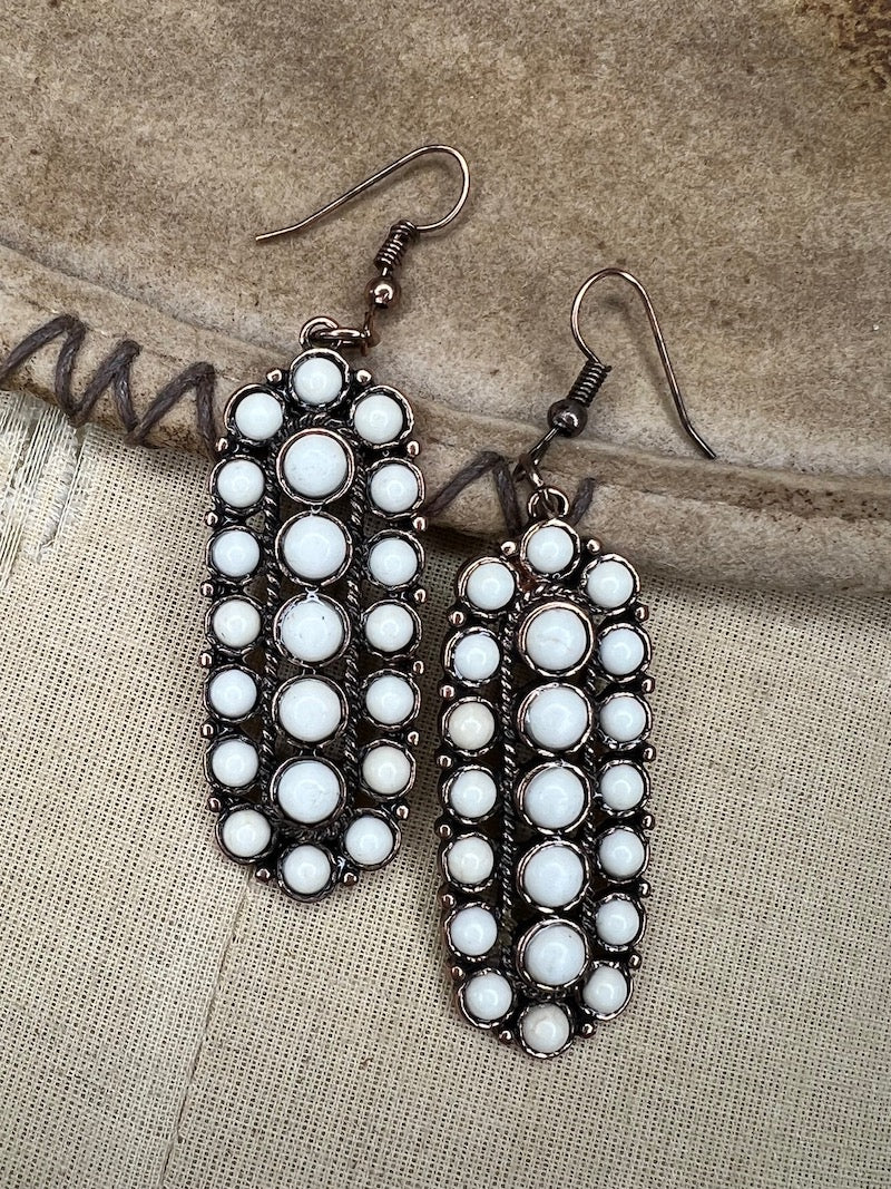 Sonora White Turquoise Earrings