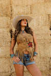 Wild Rose Fringe Vest