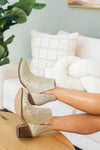 Fiera Glitter Booties in Gold