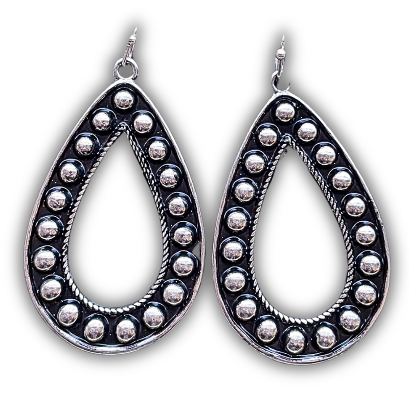 Amarillo Metal Bubble Fashion Earrings - Silver
