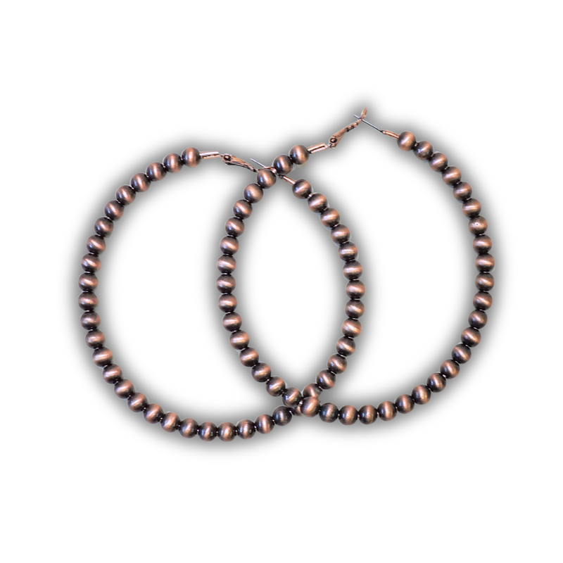 Rue Hoop Fashion Earrings - Copper