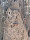 Authentic Pink Dahlia Beaded Chain Necklace