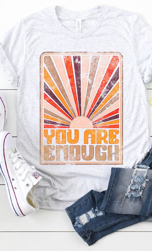 Retro You Are Enough Graphic Tee