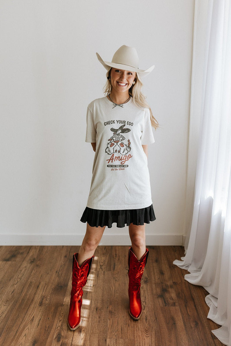 Check Your Ego Amigo Cowboy Graphic Tee