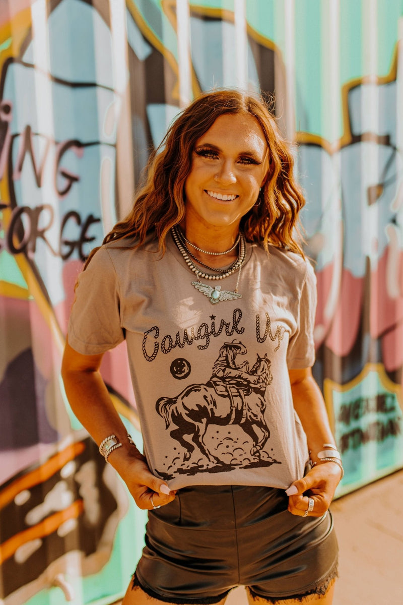 Cowgirl Up Graphic TeePebbleS