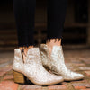 Fiera Glitter Booties in Gold