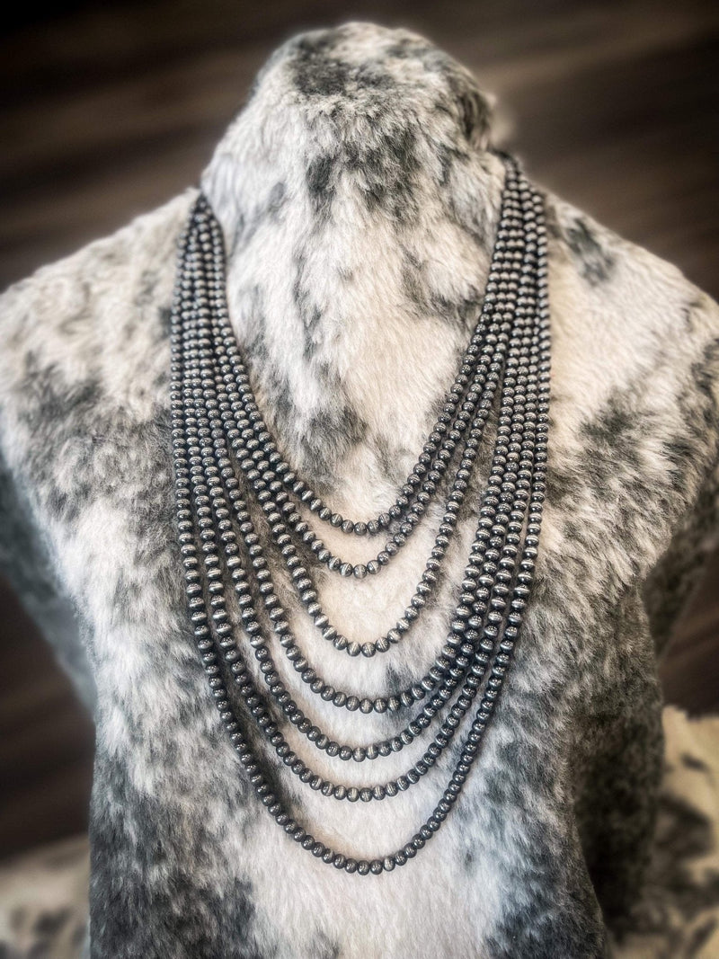 Gatton Navajo Style Pearl Layer Fashion Necklace