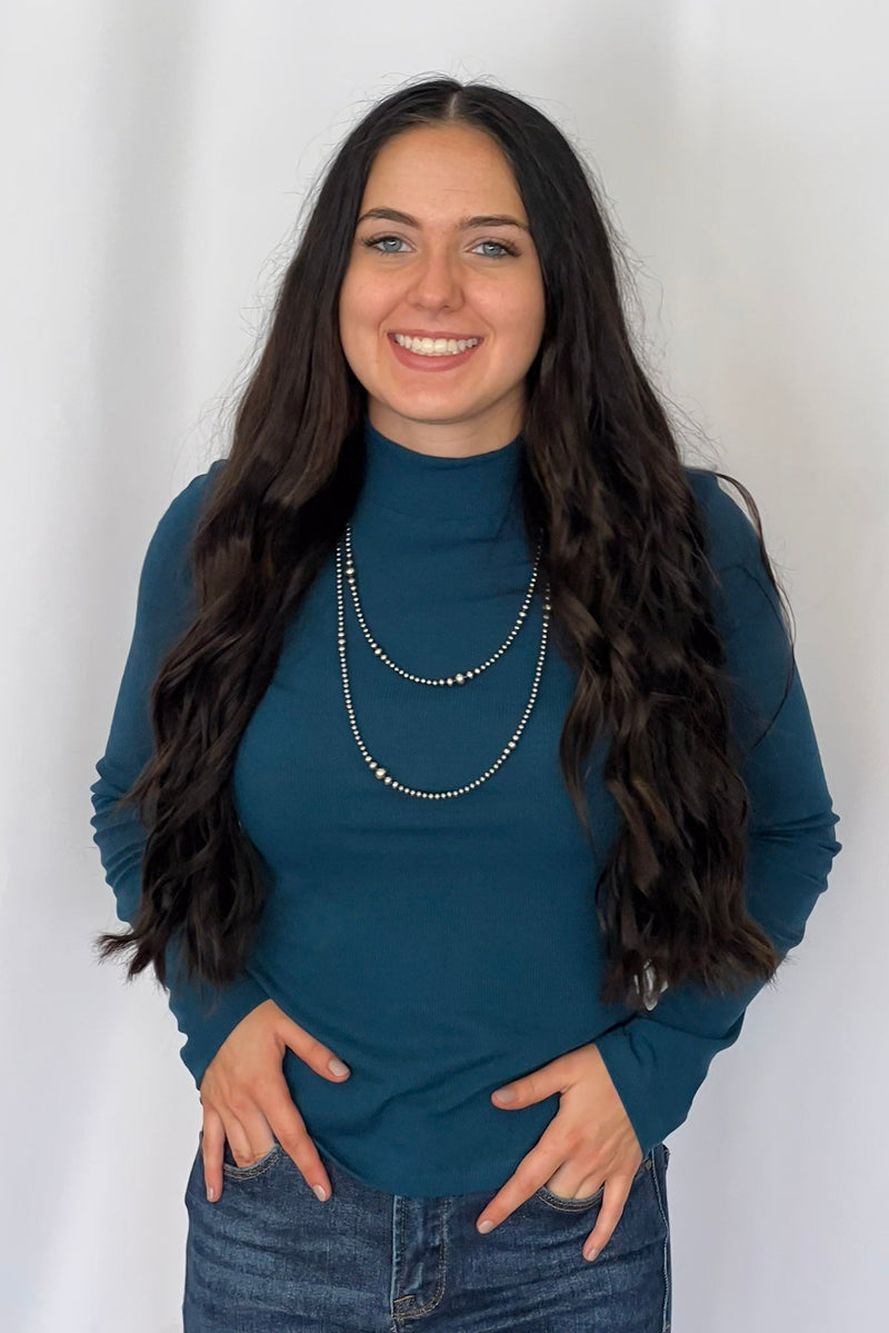 Graduated Sterling pearl necklace - 22 inch