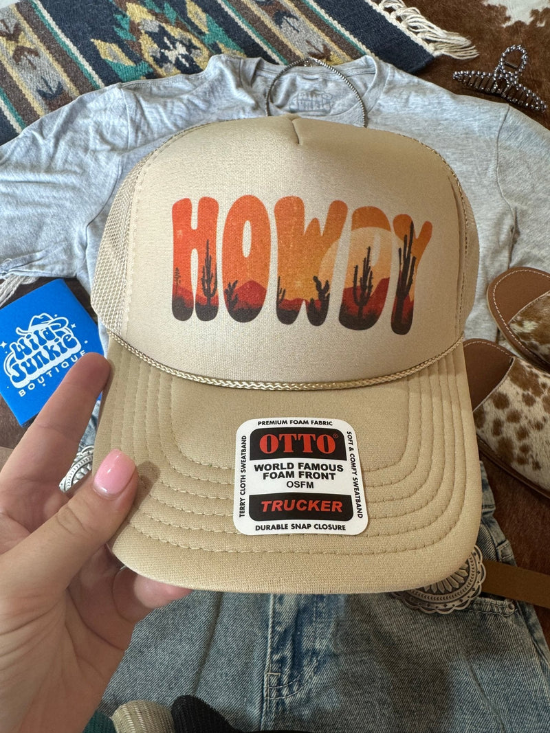 Howdy Sunset Trucker HatMulti