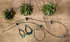 Teardrop turquoise and Sterling Silvers Pearls earrings