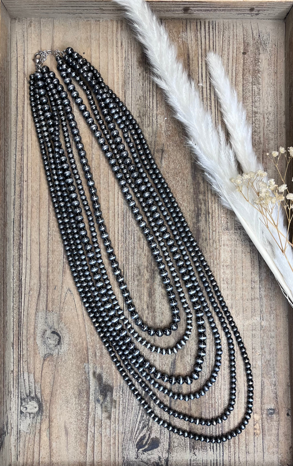 Six Strand Faux Navajo Pearl Necklace