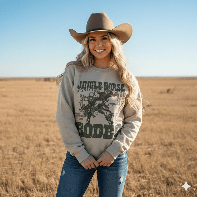Jingle Horse Rodeo Graphic Sweatshirt