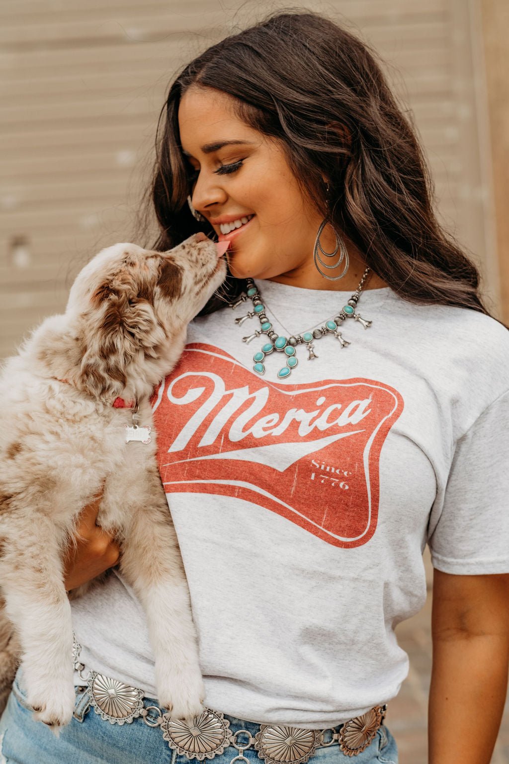 Merica Red Logo Graphic Tee