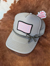 Pearl Bow Trucker Hat Chain