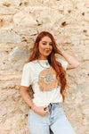 Sunset Cowgirl Rider Graphic Tee