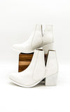 Tarim Booties in White Croc