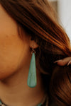 Turquoise Teardrop Slab EarringsTurquoiseOS