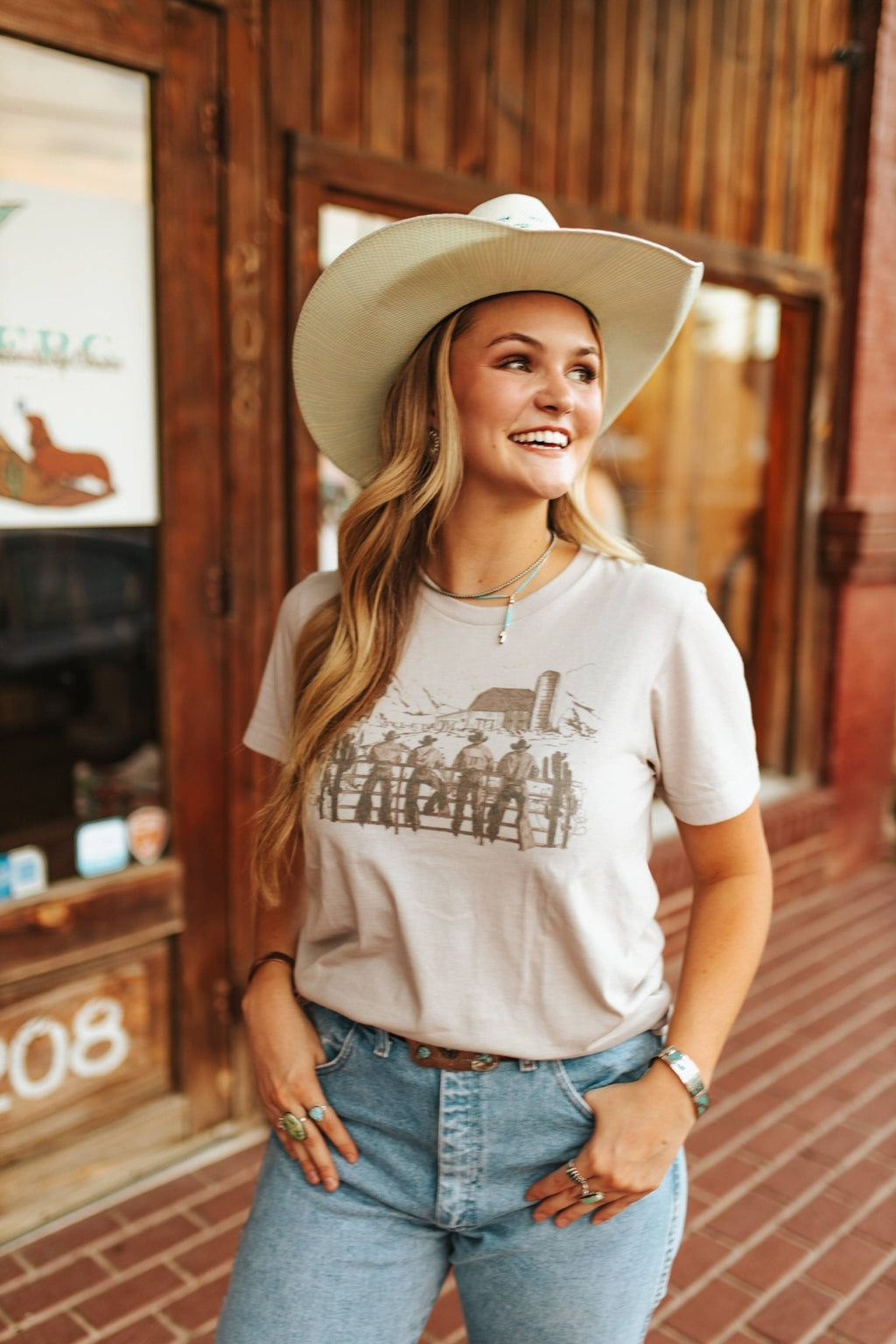 Wild West Cowboys Scene Graphic Tee