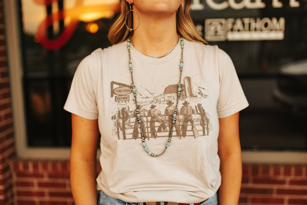 Wild West Cowboys Scene Graphic Tee