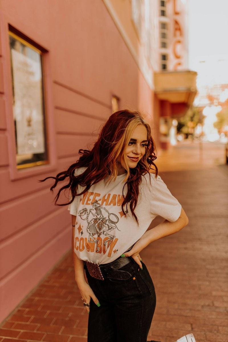 Yee-Haw Skeleton Cowboy Graphic Tee