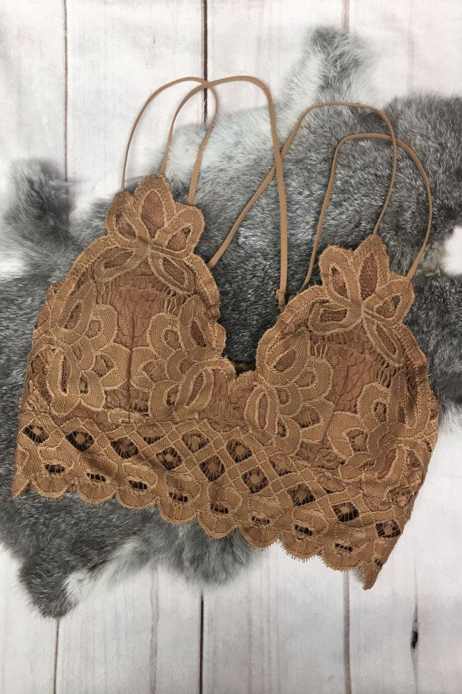 Lace Bralette in Ginger