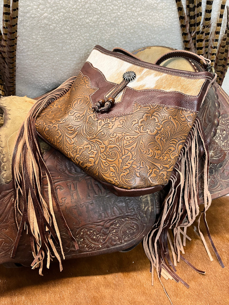 Sculpted Brown Handbag